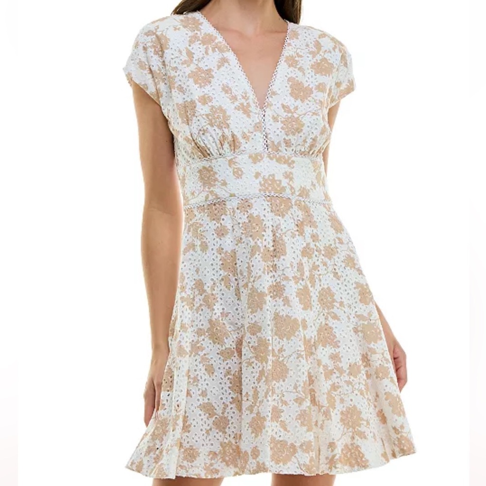 Taylor Eyelet V-Neck Dress Cotton